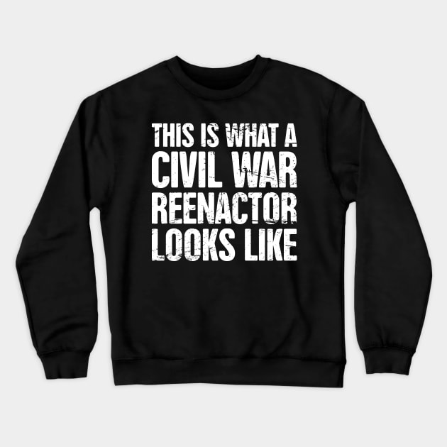 Historical American Civil War Reenactor Flintlock Crewneck Sweatshirt by MeatMan